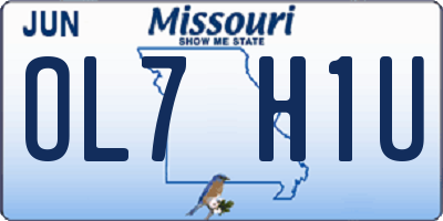 MO license plate OL7H1U