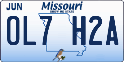 MO license plate OL7H2A