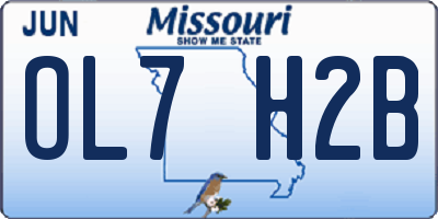 MO license plate OL7H2B
