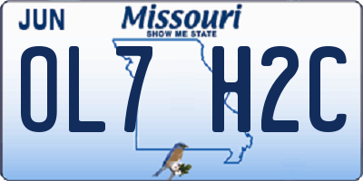 MO license plate OL7H2C