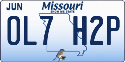 MO license plate OL7H2P