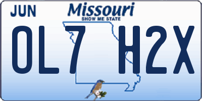 MO license plate OL7H2X