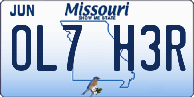 MO license plate OL7H3R