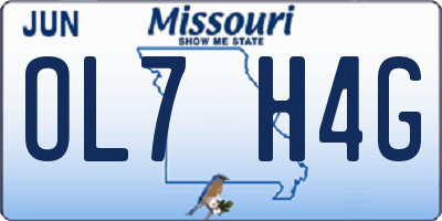 MO license plate OL7H4G