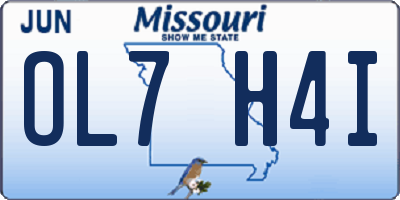 MO license plate OL7H4I