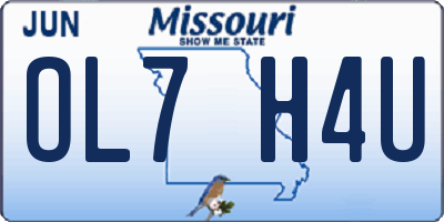 MO license plate OL7H4U