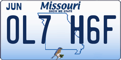 MO license plate OL7H6F