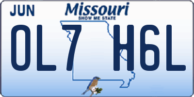 MO license plate OL7H6L