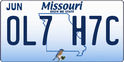 MO license plate OL7H7C