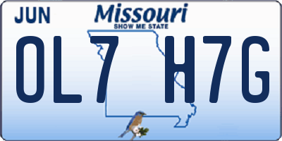 MO license plate OL7H7G