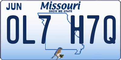 MO license plate OL7H7Q