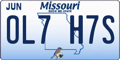 MO license plate OL7H7S