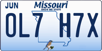 MO license plate OL7H7X