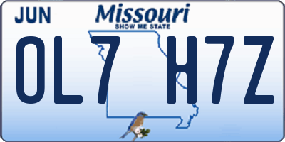 MO license plate OL7H7Z