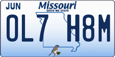 MO license plate OL7H8M