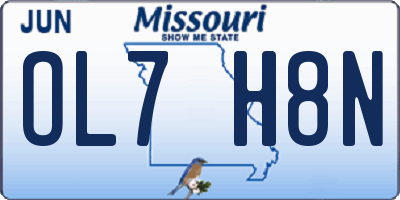 MO license plate OL7H8N