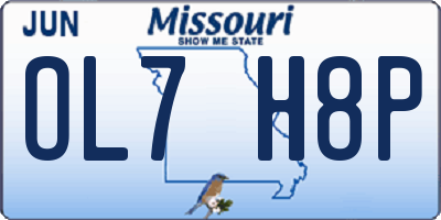 MO license plate OL7H8P