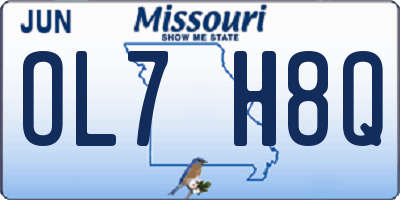 MO license plate OL7H8Q