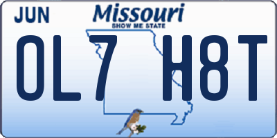 MO license plate OL7H8T