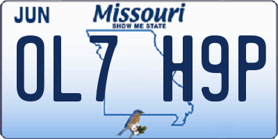 MO license plate OL7H9P