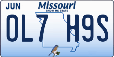 MO license plate OL7H9S