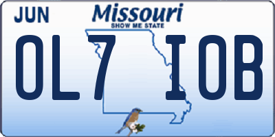 MO license plate OL7I0B