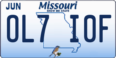 MO license plate OL7I0F