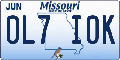 MO license plate OL7I0K