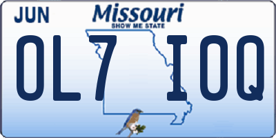 MO license plate OL7I0Q
