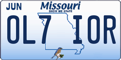 MO license plate OL7I0R