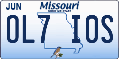 MO license plate OL7I0S