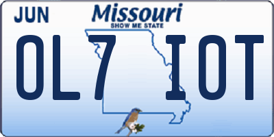 MO license plate OL7I0T