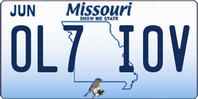 MO license plate OL7I0V