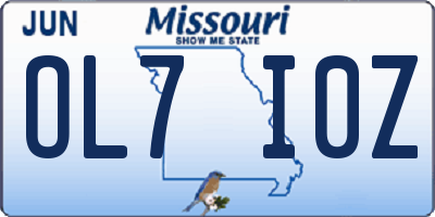 MO license plate OL7I0Z
