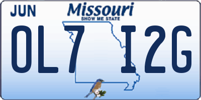MO license plate OL7I2G