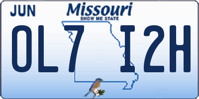 MO license plate OL7I2H