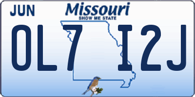 MO license plate OL7I2J