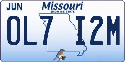 MO license plate OL7I2M
