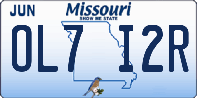 MO license plate OL7I2R