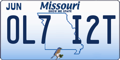 MO license plate OL7I2T