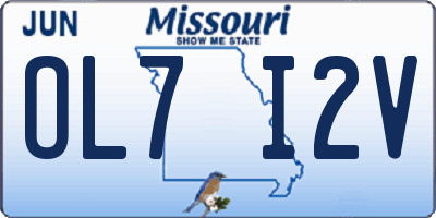MO license plate OL7I2V
