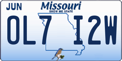 MO license plate OL7I2W