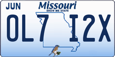 MO license plate OL7I2X