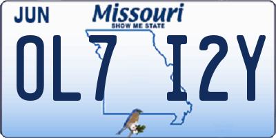 MO license plate OL7I2Y