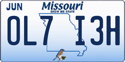 MO license plate OL7I3H