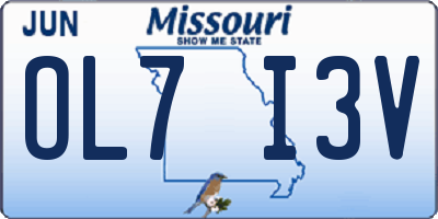 MO license plate OL7I3V