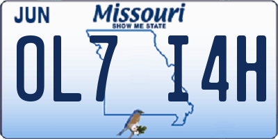 MO license plate OL7I4H