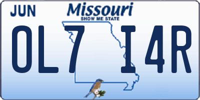 MO license plate OL7I4R