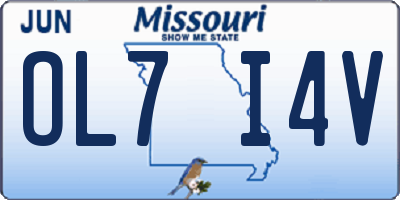 MO license plate OL7I4V