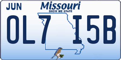 MO license plate OL7I5B